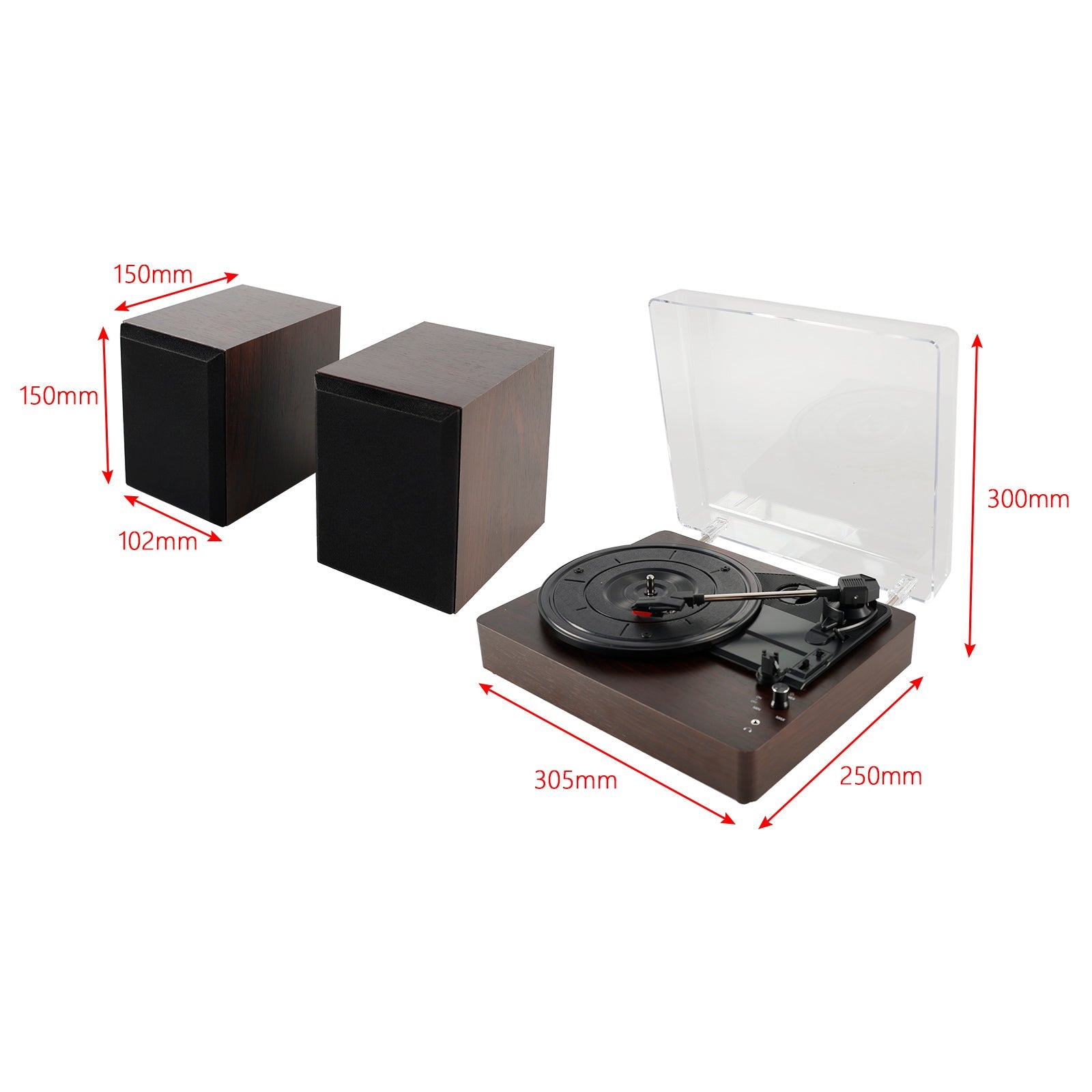3 - Speed Turntable Decorative Record Player Split Bluetooth Vinyl Record Player Retro Bluetooth Speaker Ornaments Living Room Record Player
