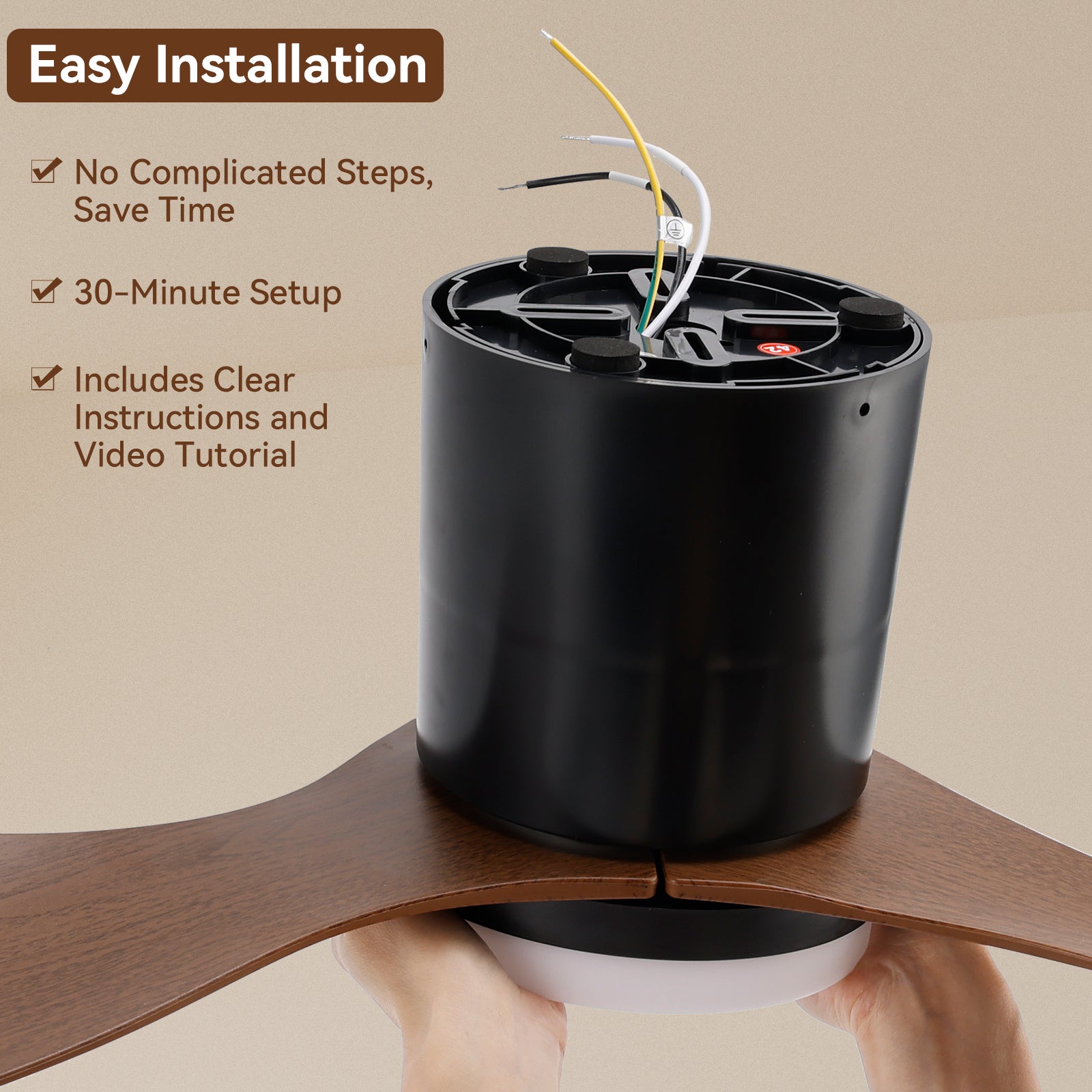 Remote/App Control 42" Profile Ceiling Fan with Lights Dimmable LED DC Motor