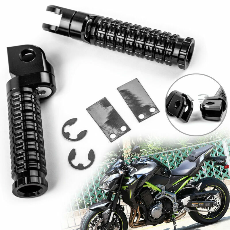 400 CNC KAWASAKI 300 Footpegs 650 NINJA Front R 250 1000 R Blak GB Footrests