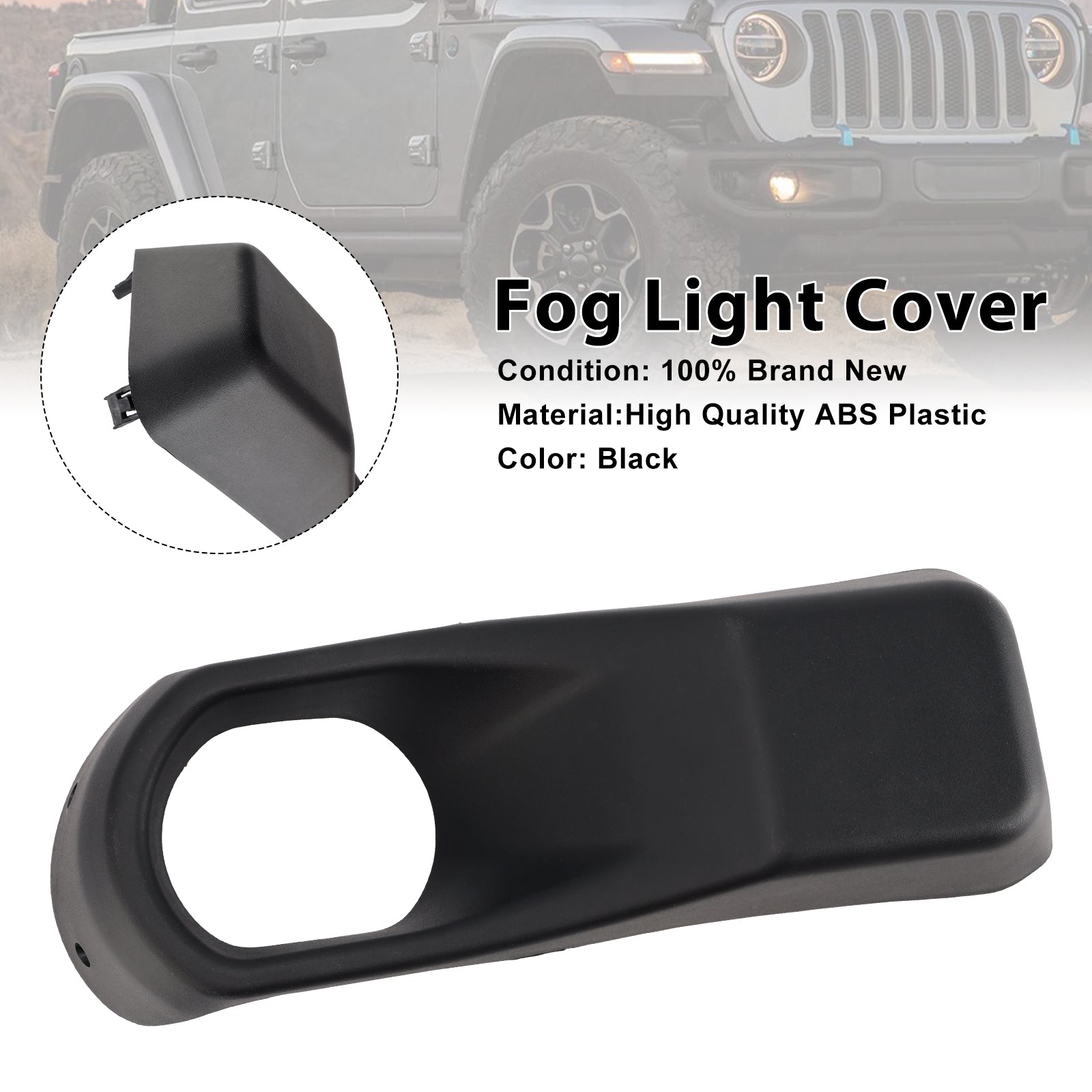 2018-2025 eep Wrangler JL Gladiator Left Fog Light Bezel Trim J68295559AA