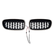 Gloss Black Kidney Bumper Grill Grille Fit BMW 5 Series F10 F11 2010-2016