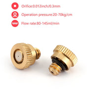 10X Brass Misting Nozzles Water Mister Sprinkle For Cooling System 0.012" 10/24