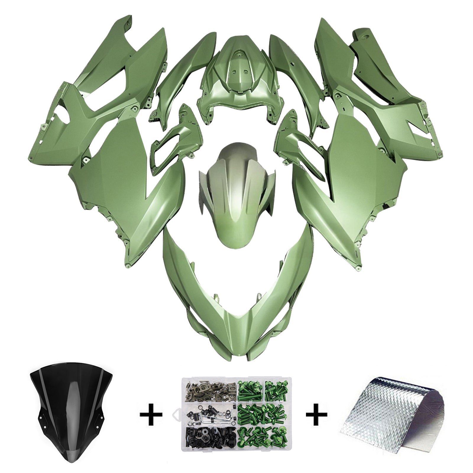 Injection Fairing Kit Bodywork Plastic ABS fit For Kawasaki EX400 Ninja400 2018-2024