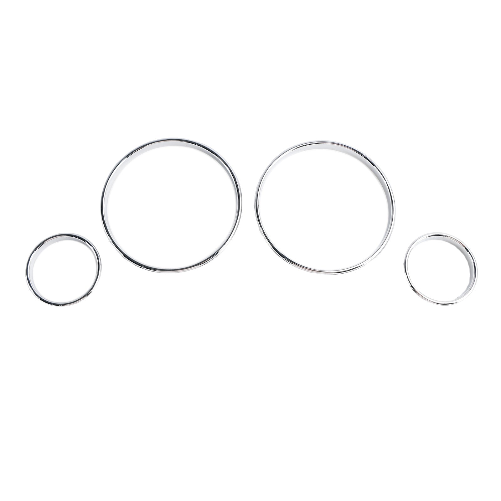 1995-2004 BMW E39 5 Series Silver Dash Trim Rings Speedometer Gauge Cluster Panel 500-125