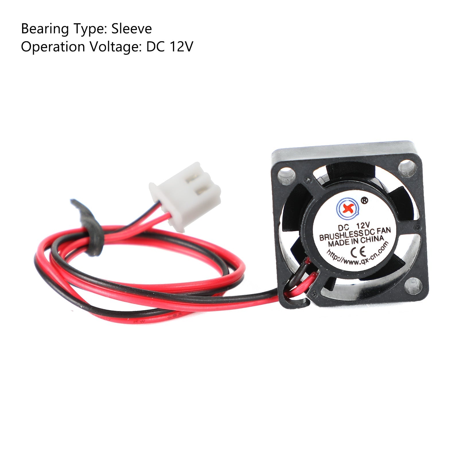 Brushless DC Cooling Blower Fan 12V 0.77A 2010 20x20x10mm Sleeve 2 Pin Wire