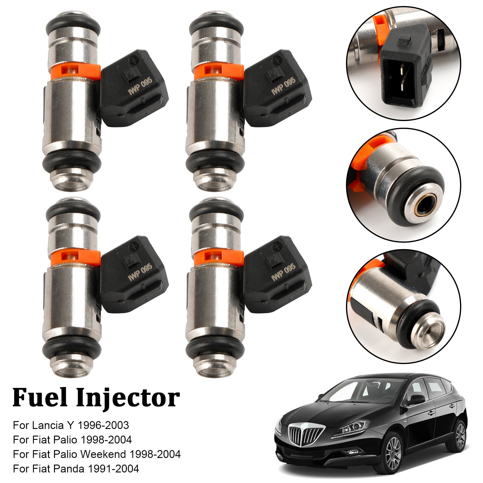 1999-2009 Fiat Punto 4PCS Fuel Injector IWP095 0280158169 805001230403 Generic