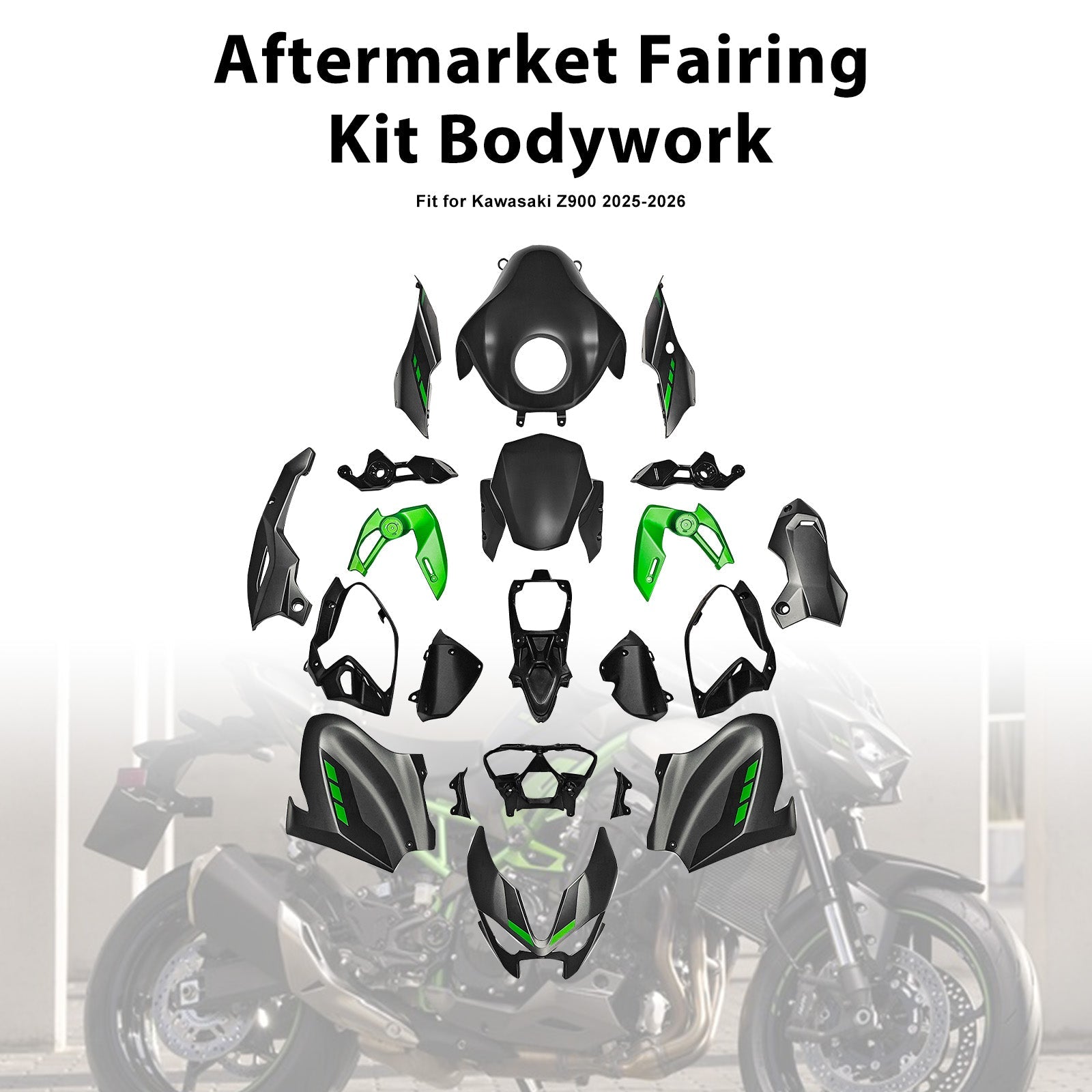 Injection Bodywork Fairing Kit for Kawasaki Z900 2025-2026