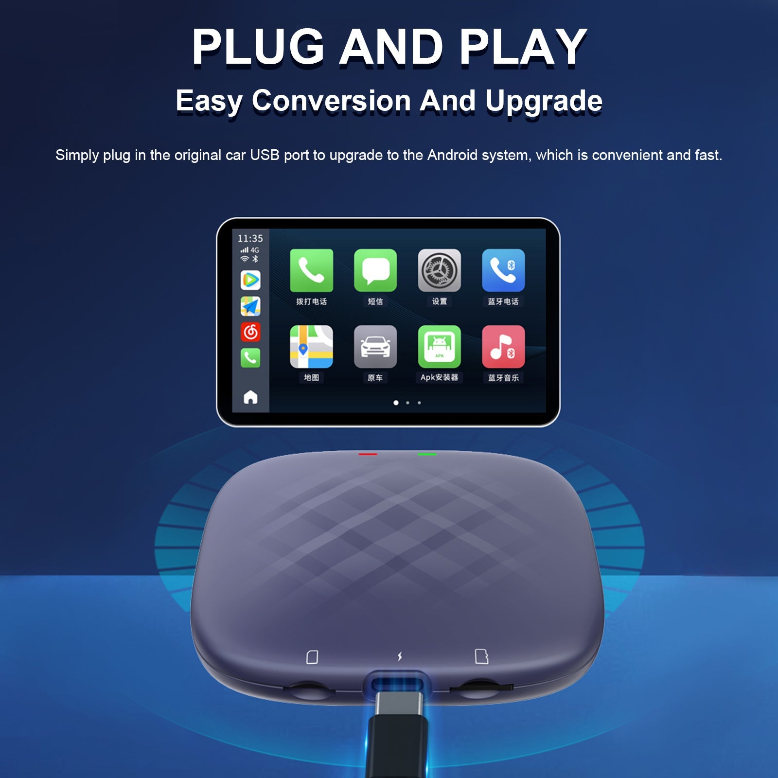 Carlinkit Carplay AI Box Plus Android 13 8+128GB Wireless Auto Bluetooth Adapter