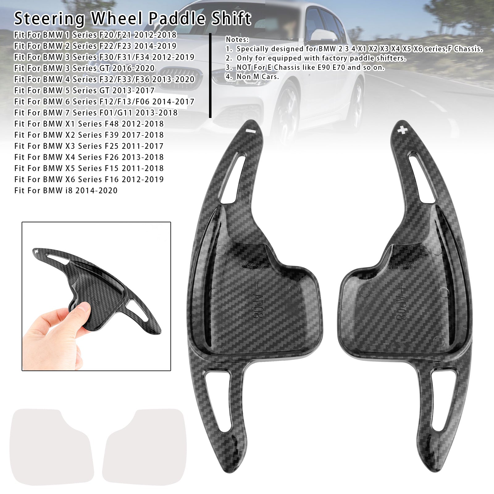 Steering Wheel Paddle Shifter Extensions For BMW F22 F23 X1 X6