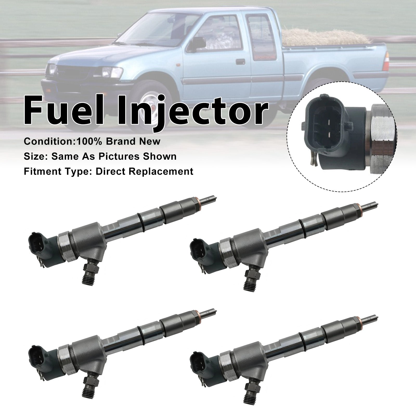 4Pcs Fuel Injector For JMC ISUZU 4JB1 JX49ZLQ4 0445110629 0 445 110 629
