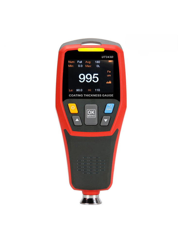 UT343D Digital Coating Thickness Gauge Meter Tester Range 0 to 1250um