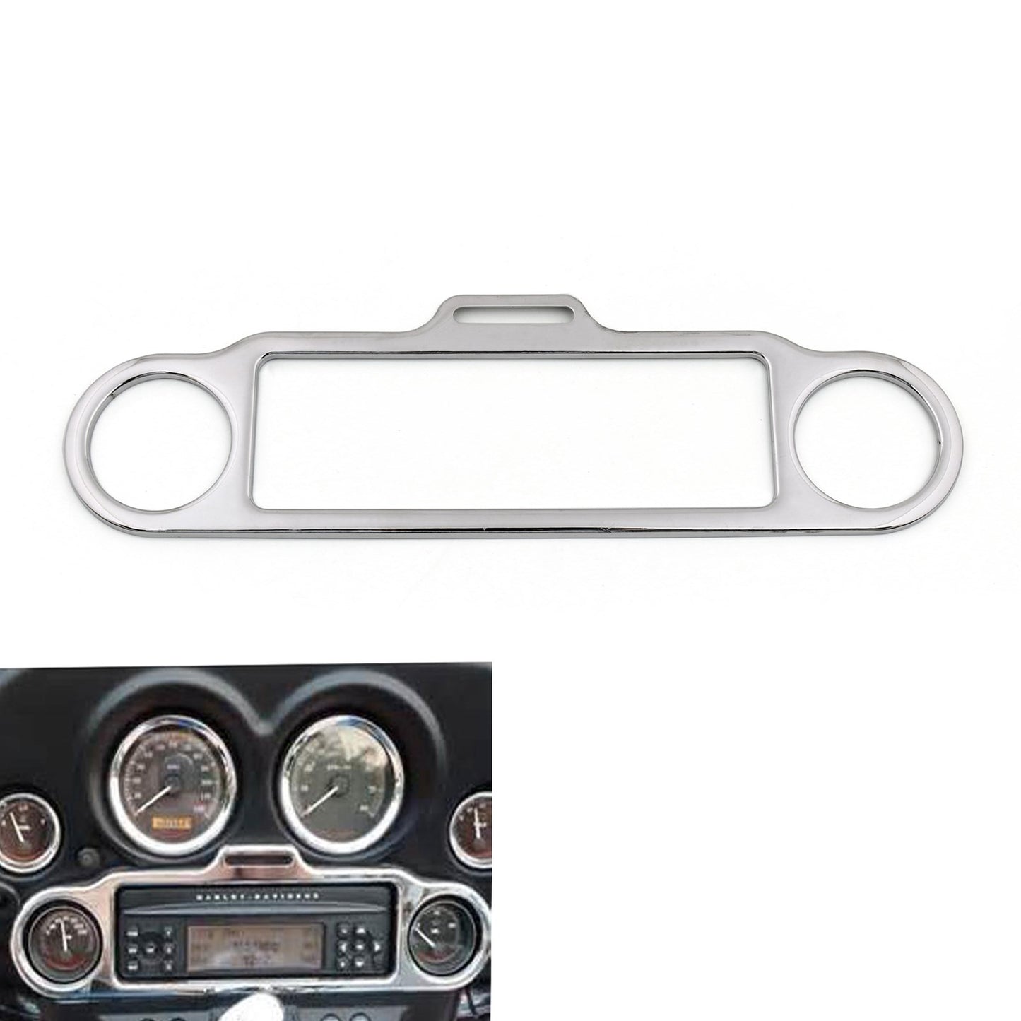 Chrome Stereo Accent Trim Ring Cover Fit for Electra Glide Touring FLHX FLHT