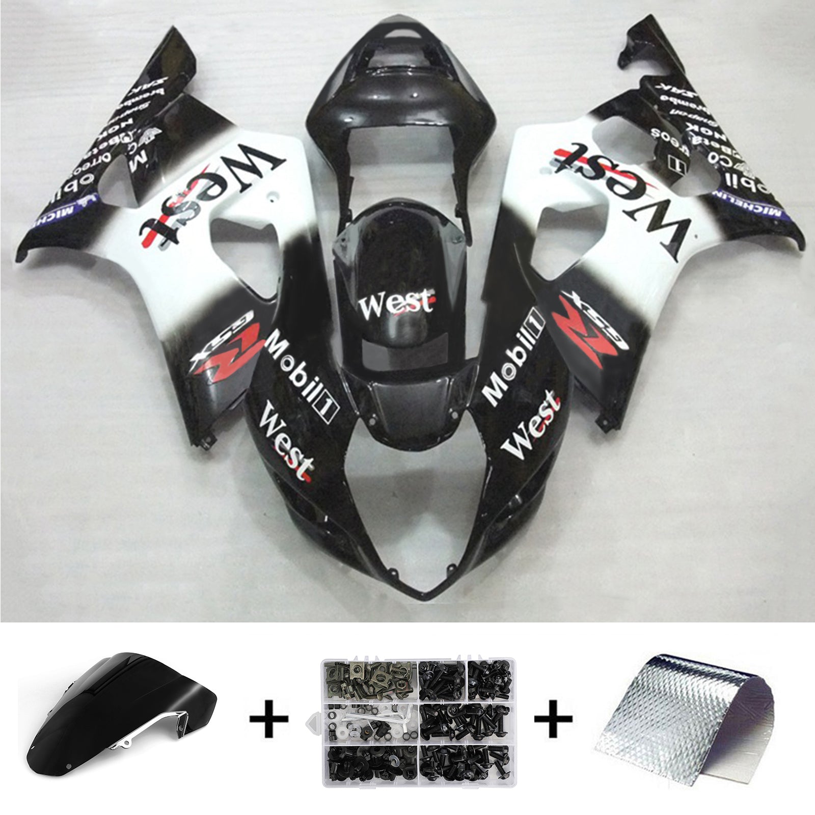 2003-2004 Suzuki GSXR1000 K3 Injection Fairing Kit Bodywork Plastic ABS