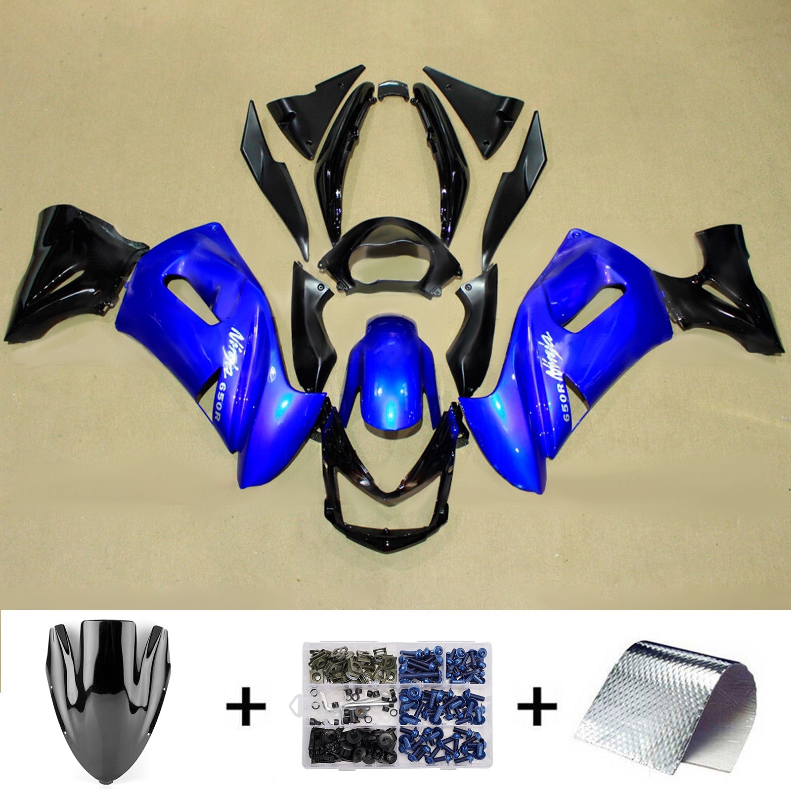 Injection Fairing Kit Plastic for Kawasaki Ninja650 ER-6F EX650 2006-2008