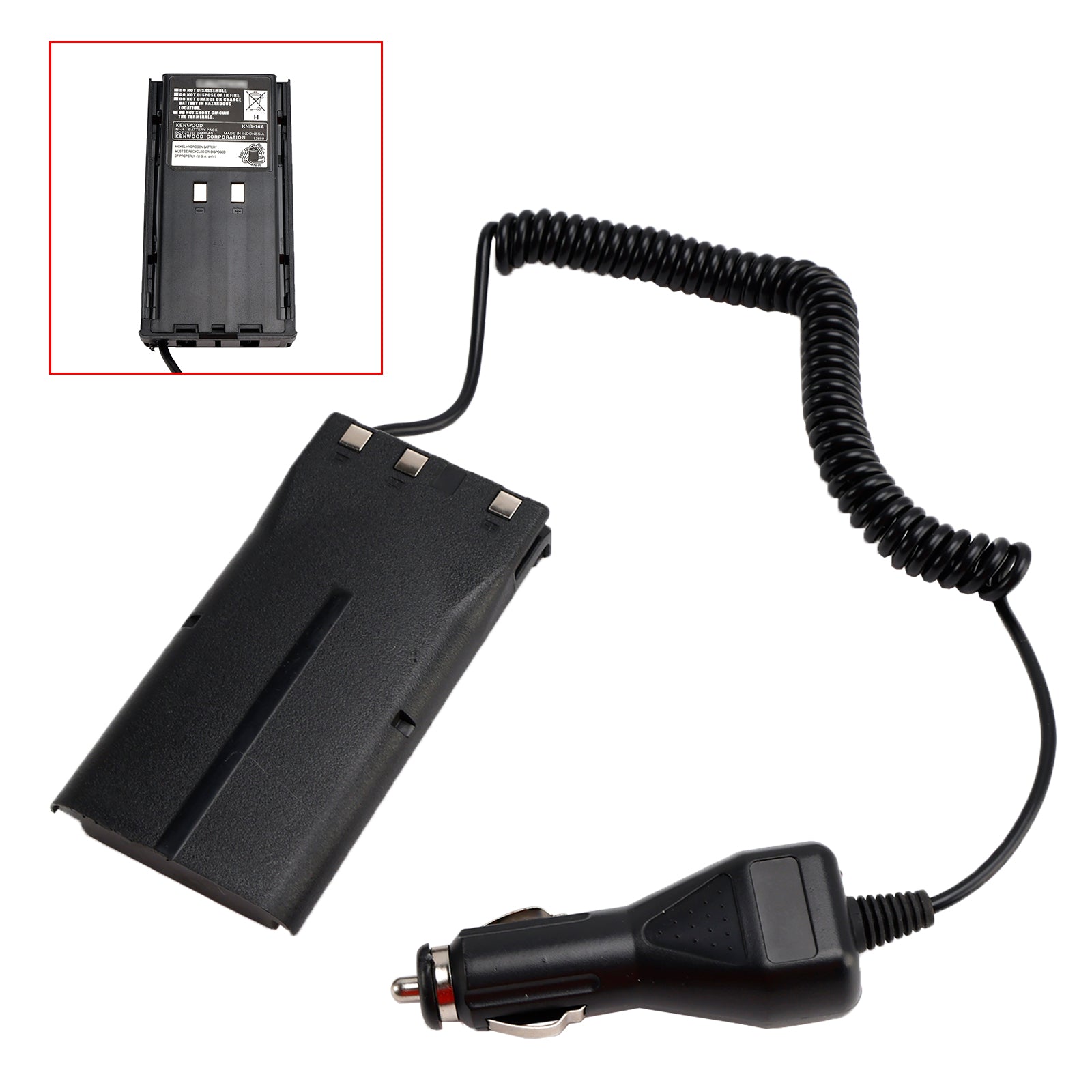 Car Charger Battery Eliminator Adapter For TK-480 TK-385 TK-280 TK-290 TK-380