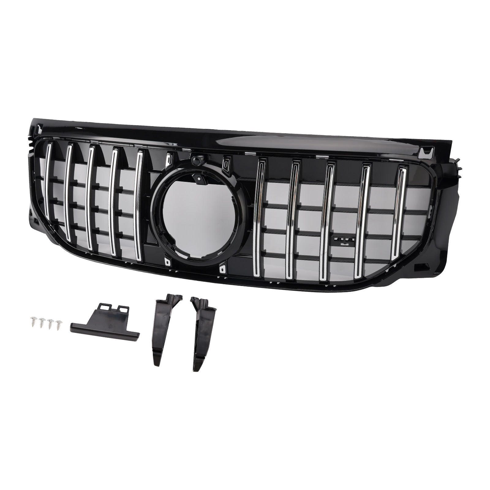 2024+ Fit Mercedes Benz GLB X247 GLB200 GLB250 Chrome+Black Front Bumper Grille