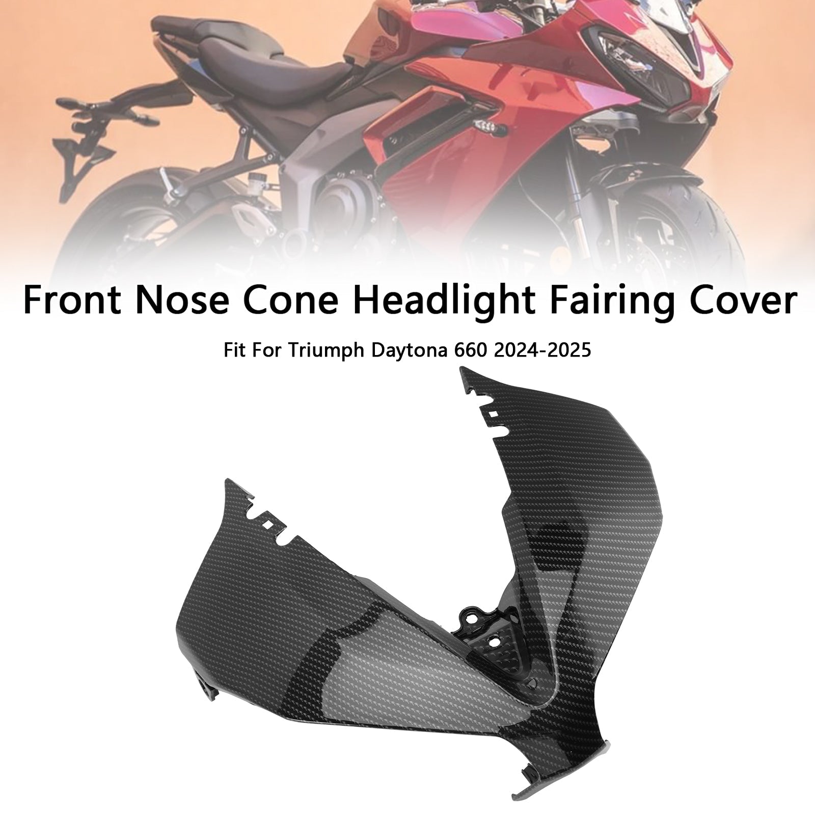 2024-2025 Daytona 660 Front Nose Cone Headlight Fairing Cover