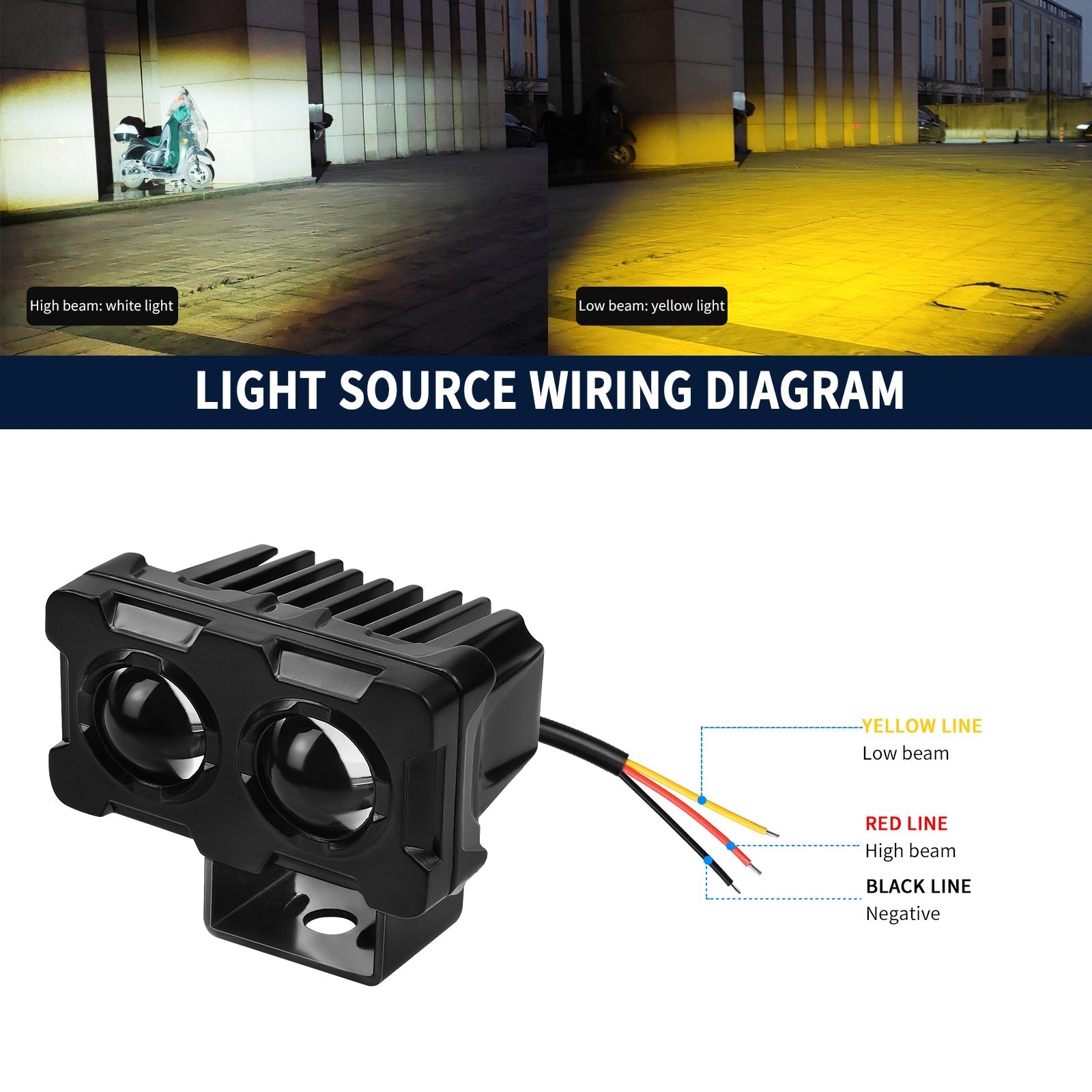 Led Electric Motobike Scooter Ultra Bright Waterproof Headlight Motorcycle Light Generic