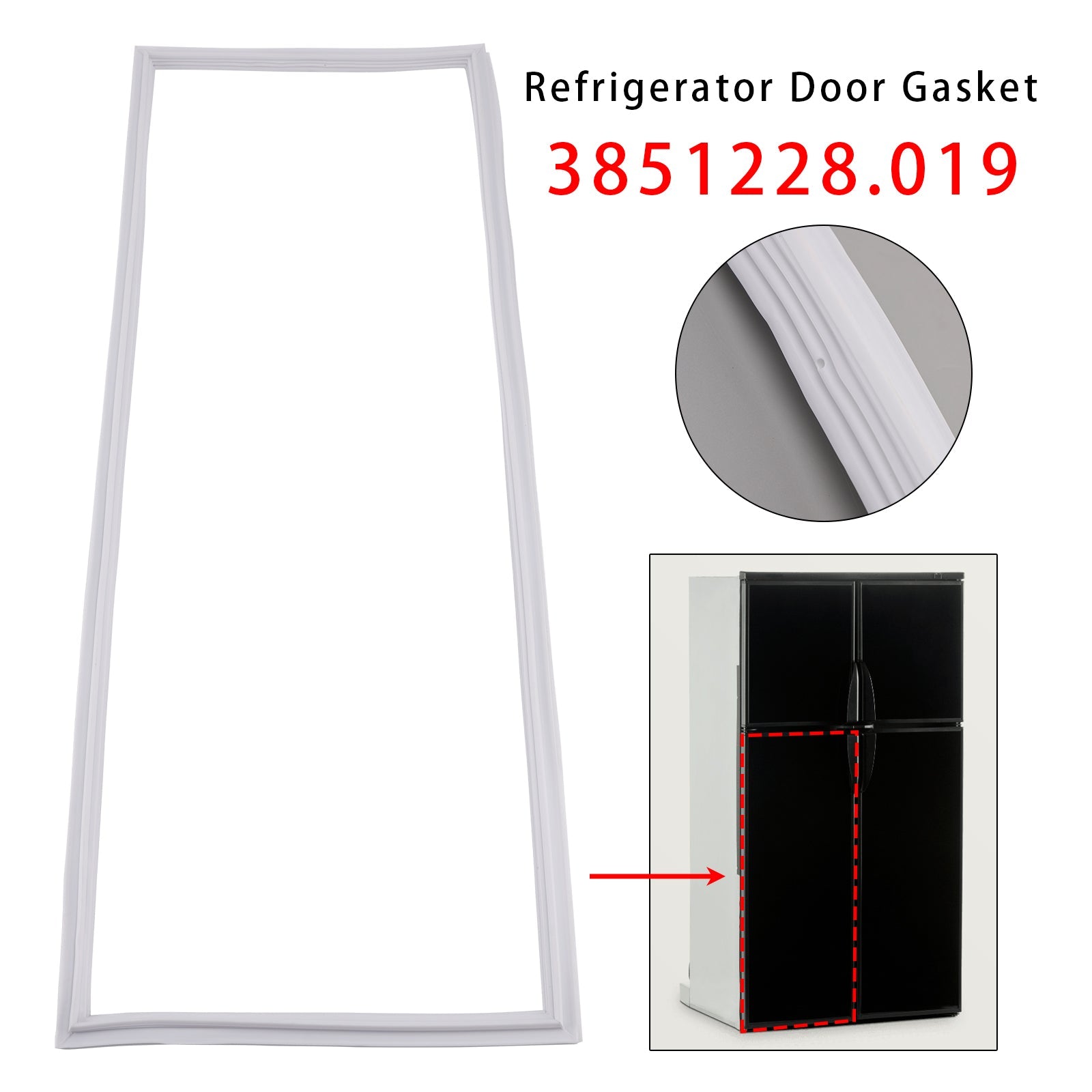 1PC RV Refrigerator Door Gasket 3851228019 Lower Door For Dometic RM1350