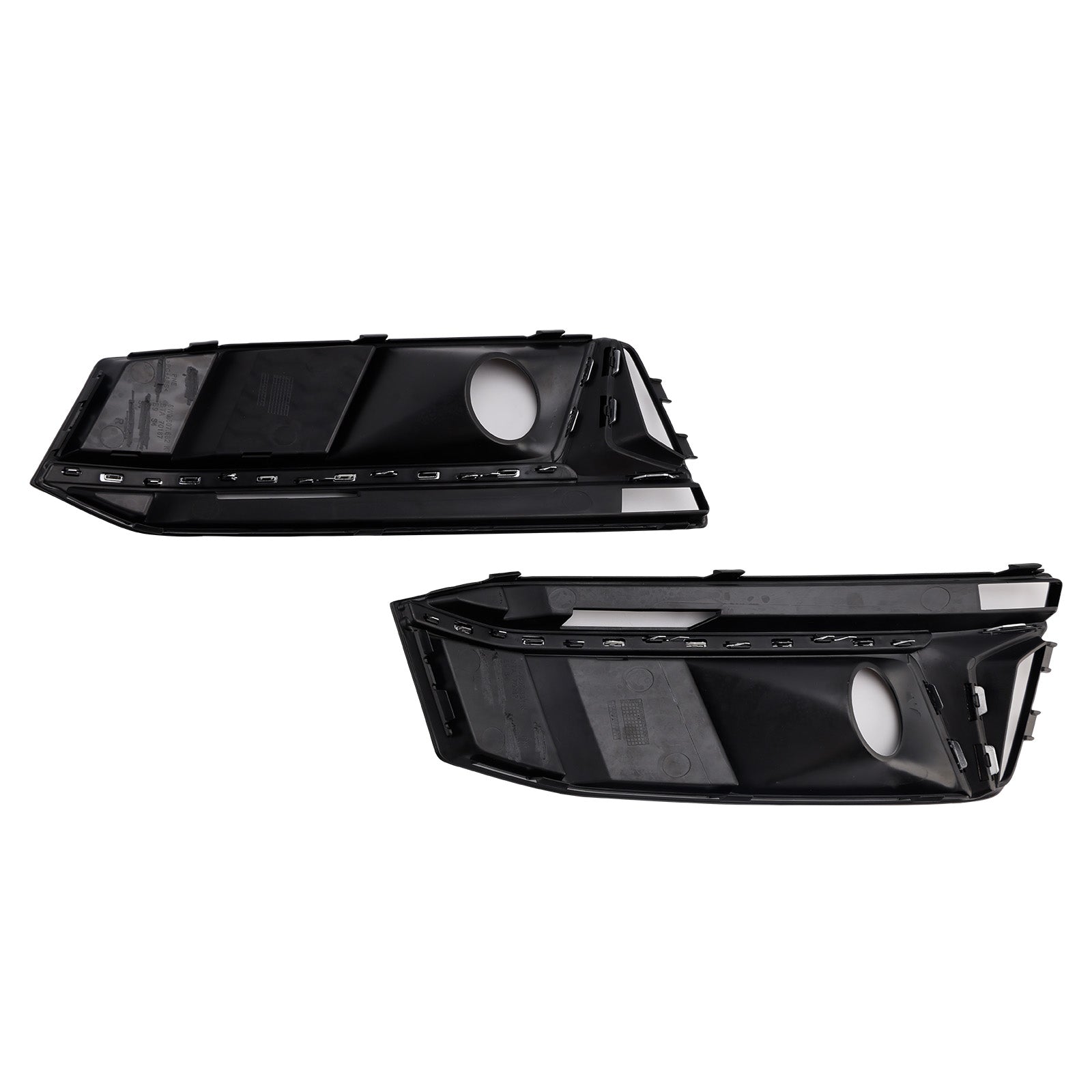 2016-2019 Audi A4 B9 S4 2PCS Black Chrome Front Bumper Foglight Grille Grill