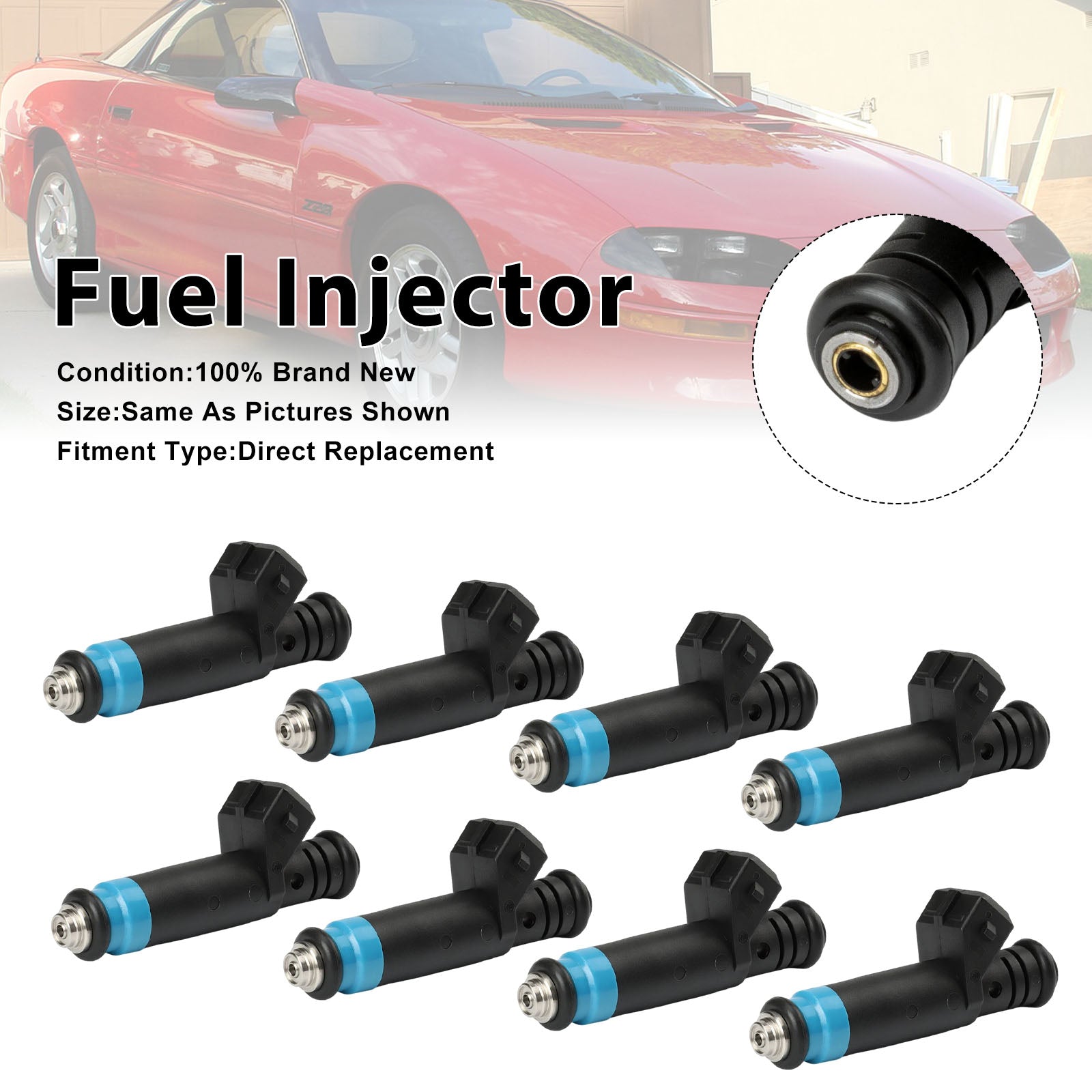 1986-1995 For Ford Mustang 5.0L V8 8Pcs Fuel Injector FI114991