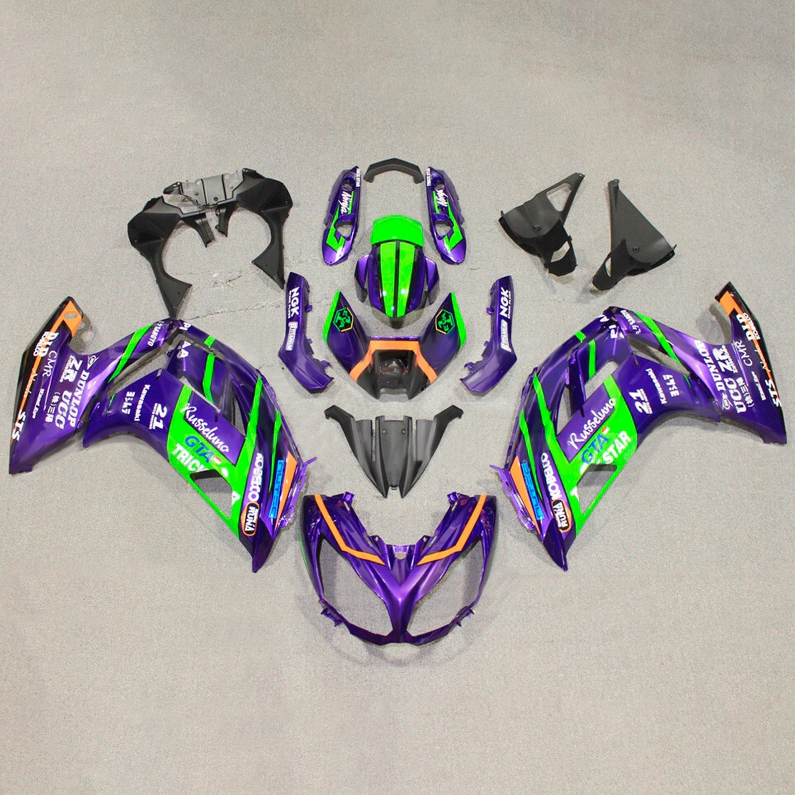 Injection Fairing Kit Bodywork Plastic ABS fit For Kawasaki ER-6F Ninja650 2012-2016
