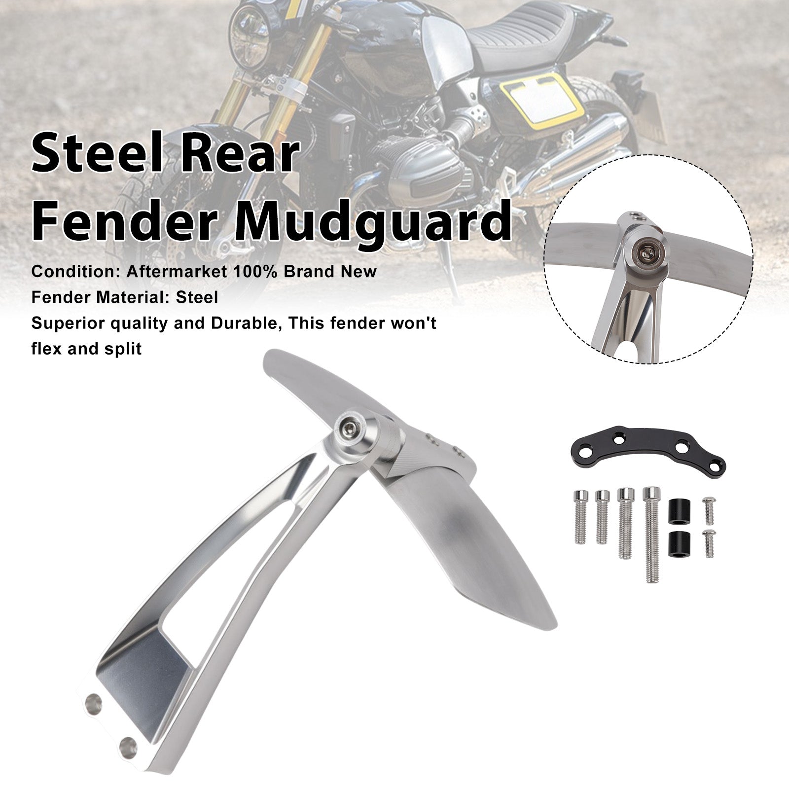 2021-2023 For BMW R nineT Option 719 Steel Rear Fender Mudguard