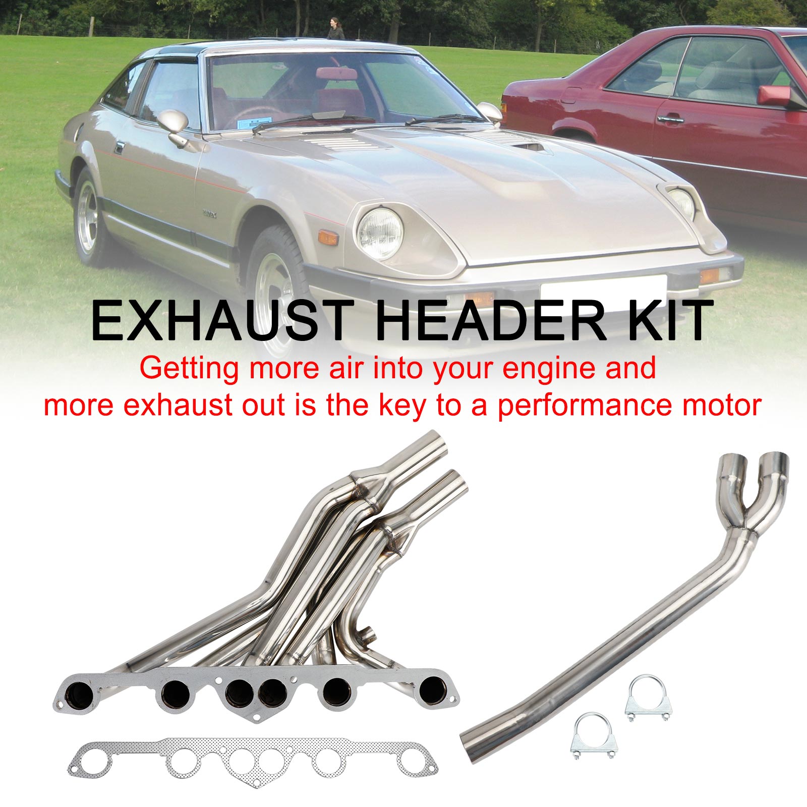 1977-1983 Nissan 280Z 280ZX L28E Datsun Stainless Exhaust Header Manifold 70-1122