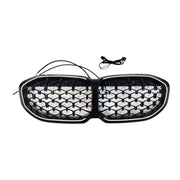 2019-2024 Fit BMW 1 Series F40 Diamond Front Kidney Grill Grille Gloss Black