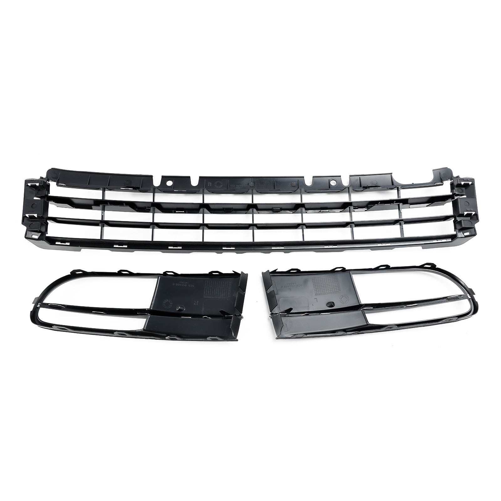 2012-2016 VW Beetle W/ Front Bumper Lower Grille + Fog Light Grill Chrome