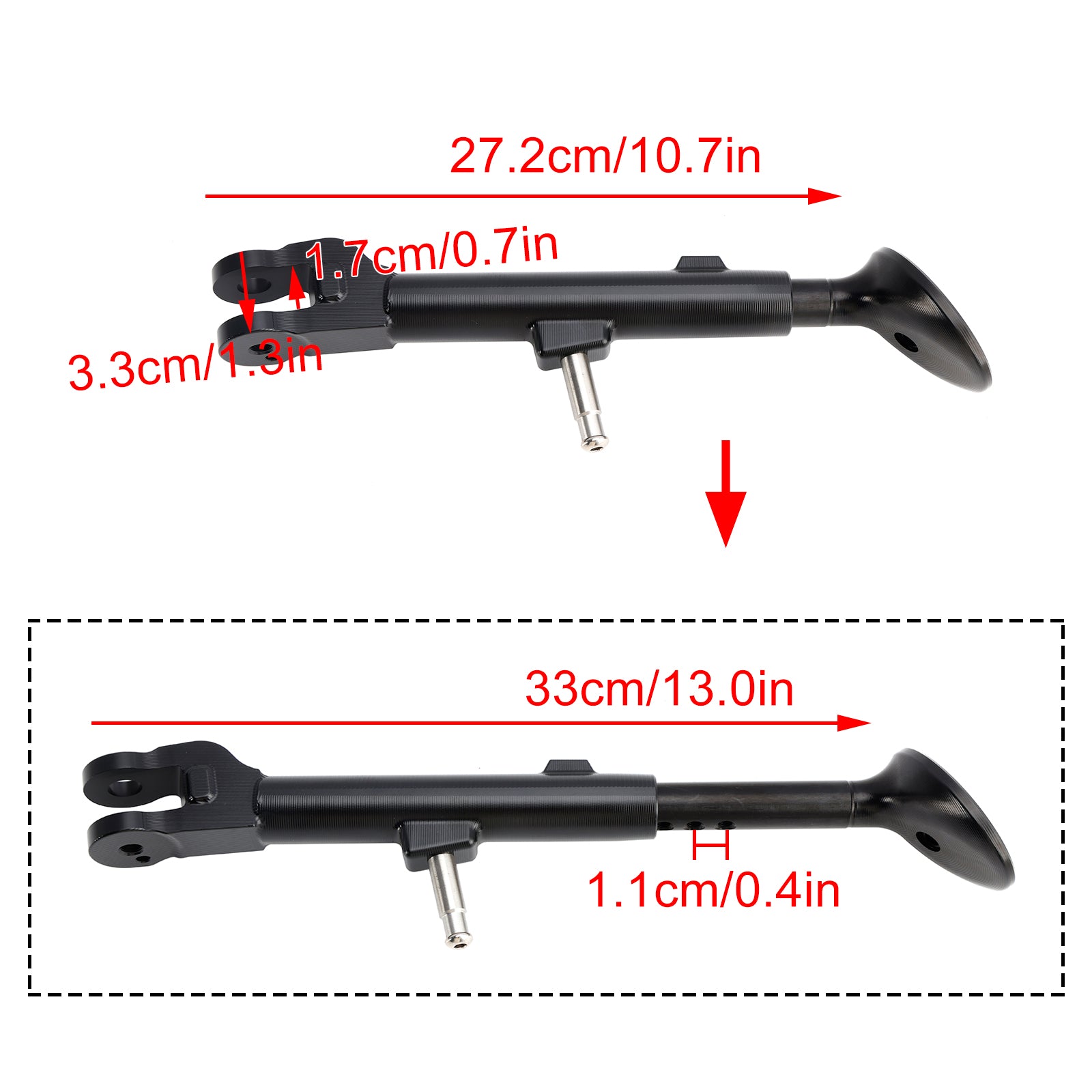 2021-2024 Aprilia RSV4 Adjustable Foot Side Stand Kickstand fit for