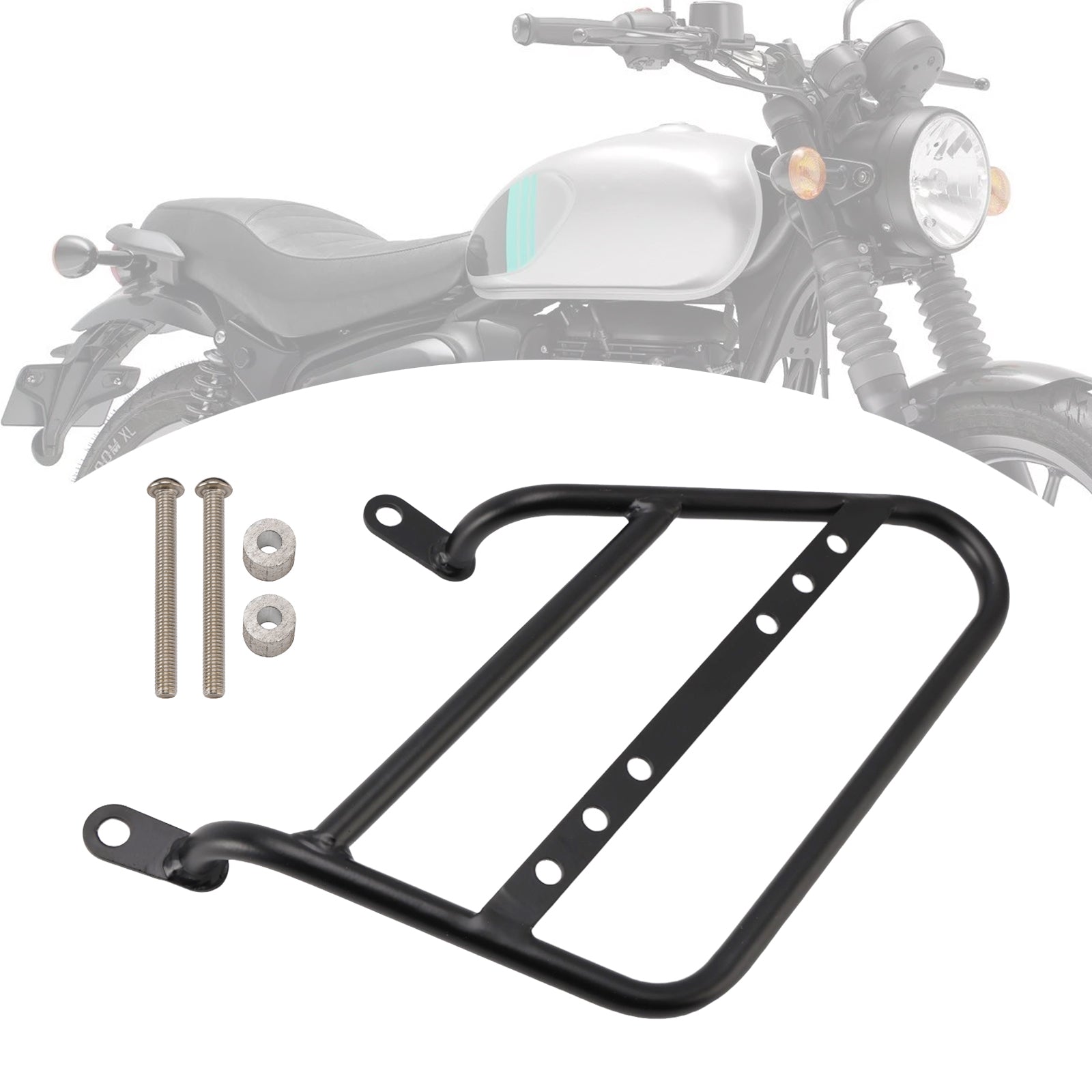 2021-2026 Roral Enfield Meteor 350 Luggage Rack Side Saddle Bag Mount Bracket Black