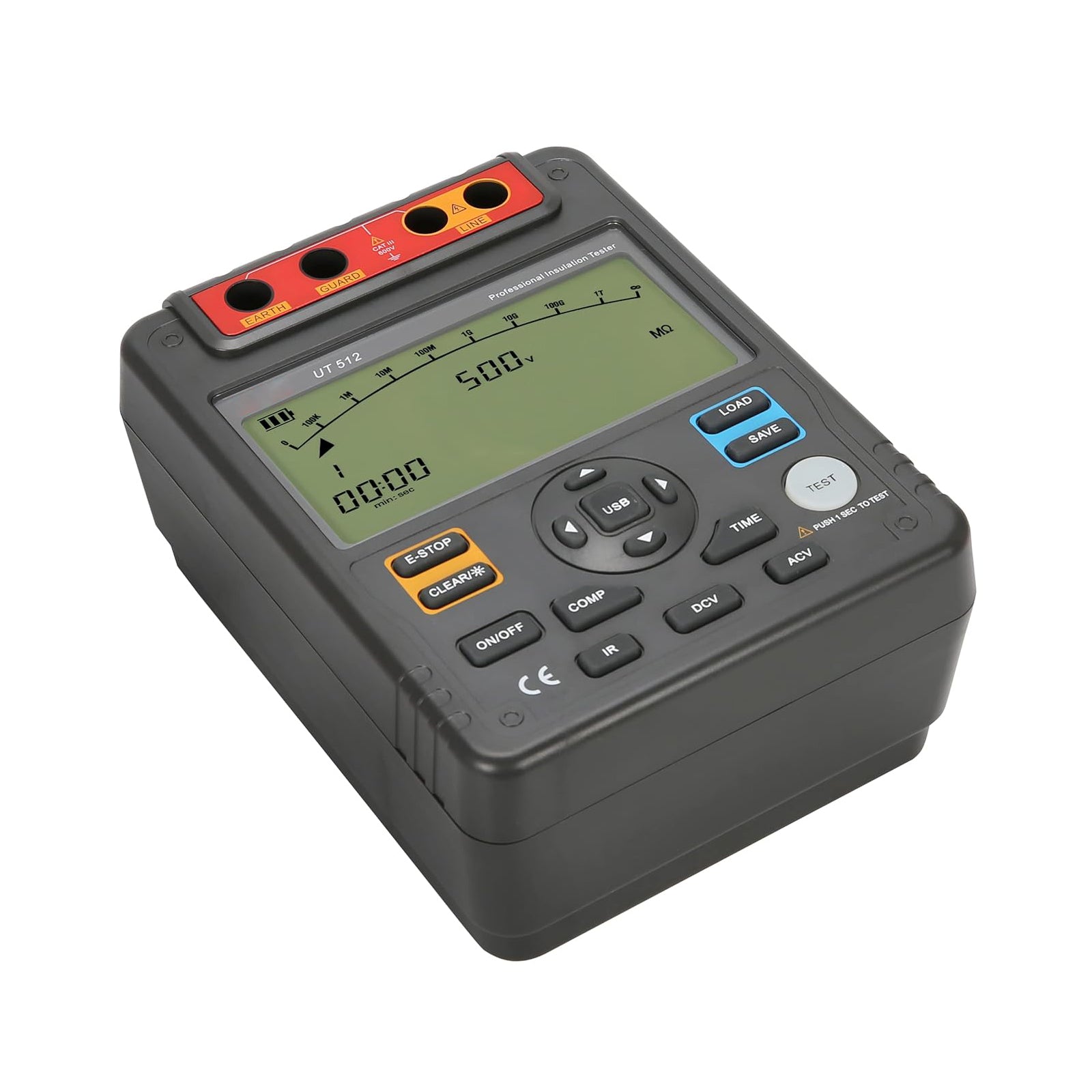 UT512 Insulation Resistance Testers Voltmeter Auto Range 2500V 100GΩ