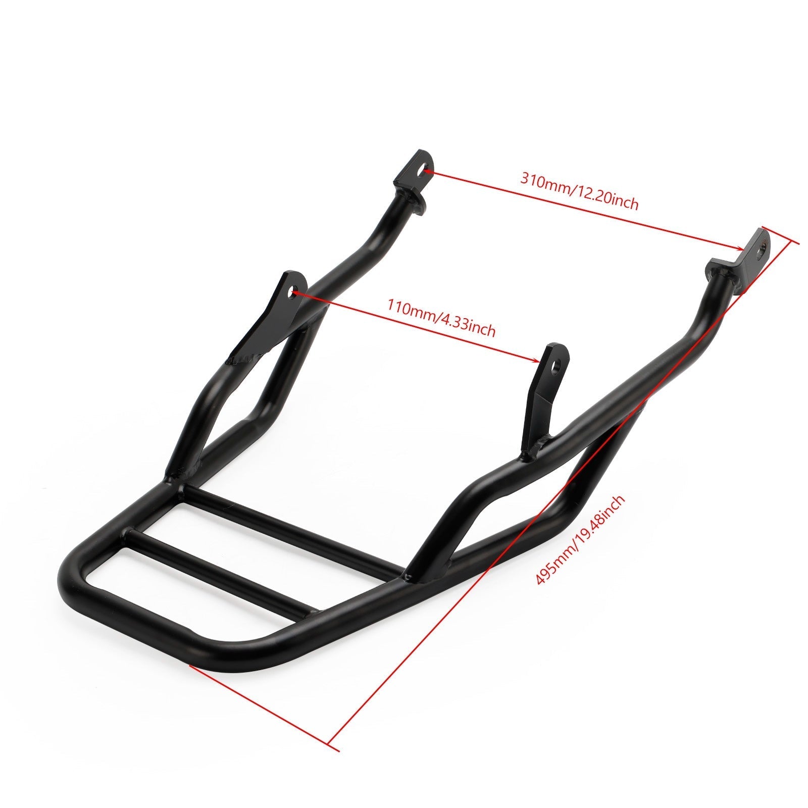 2019-2023 Scrambler 1200 XC XE Luggage Carry Rack Tube Rear Rack - Black