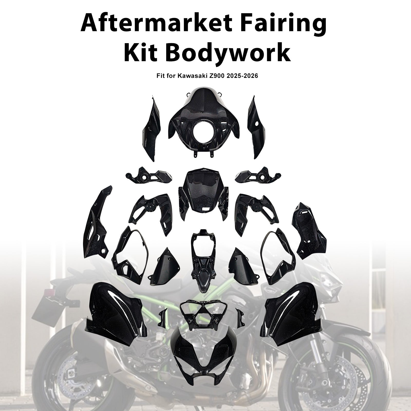 Injection Bodywork Fairing Kit for Kawasaki Z900 2025-2026