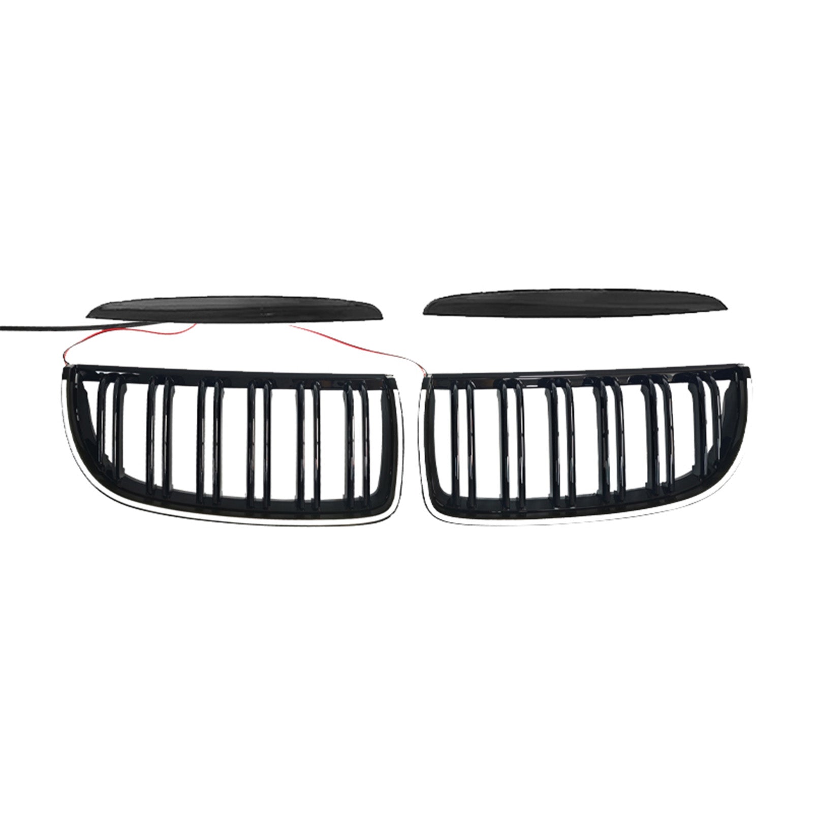 2004-2007 Fit BMW E90 Sedan Wagon 320i Front Kidney Double Slat Grille Black
