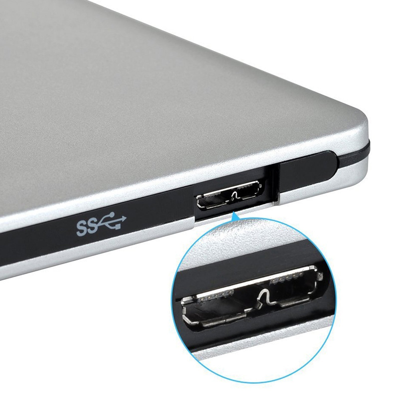 4K UHD Genuine Burner External USB 3.0 Super Slim DVD BD Recorder Drive Silver