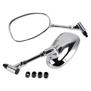 Set of 2 Chrome Rearview Mirrors For Honda VTX1300S 2003-2007 VTX1800C 2002-2006