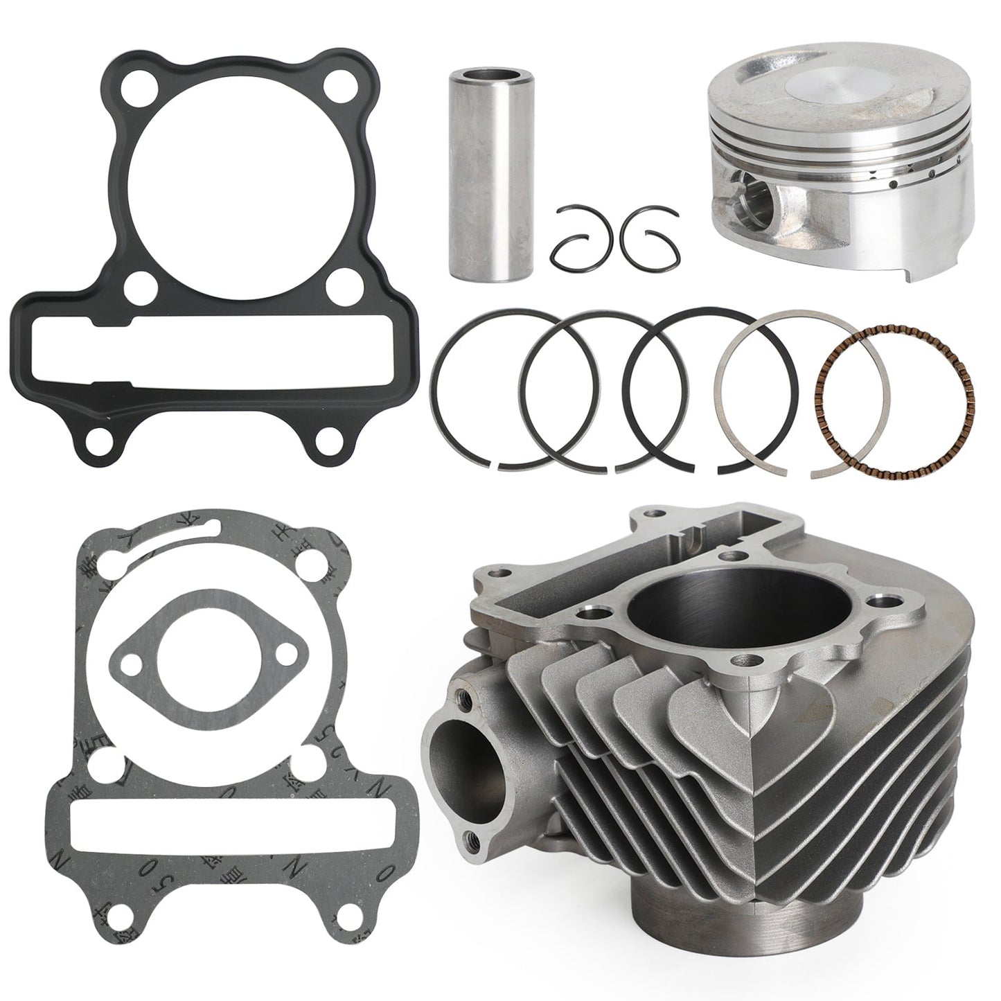 172cc CYLINDER UPGRADE KIT (61mm BORE) PISTON GASKET FOR GY6 125cc 150cc MOTORS Generic