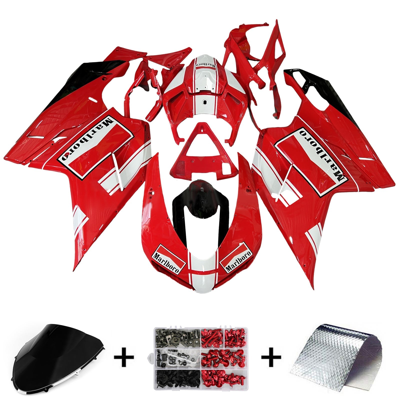 2007-2011 Ducati 1098 1198 848 Fairing Kit Bodywork ABS