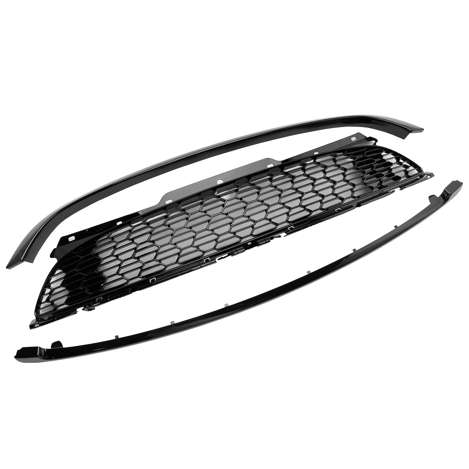 2009-2013 MINI R57 Cooper S & JCW 2-Door Convertible 3PCS Gloss Black Front Grill Grille