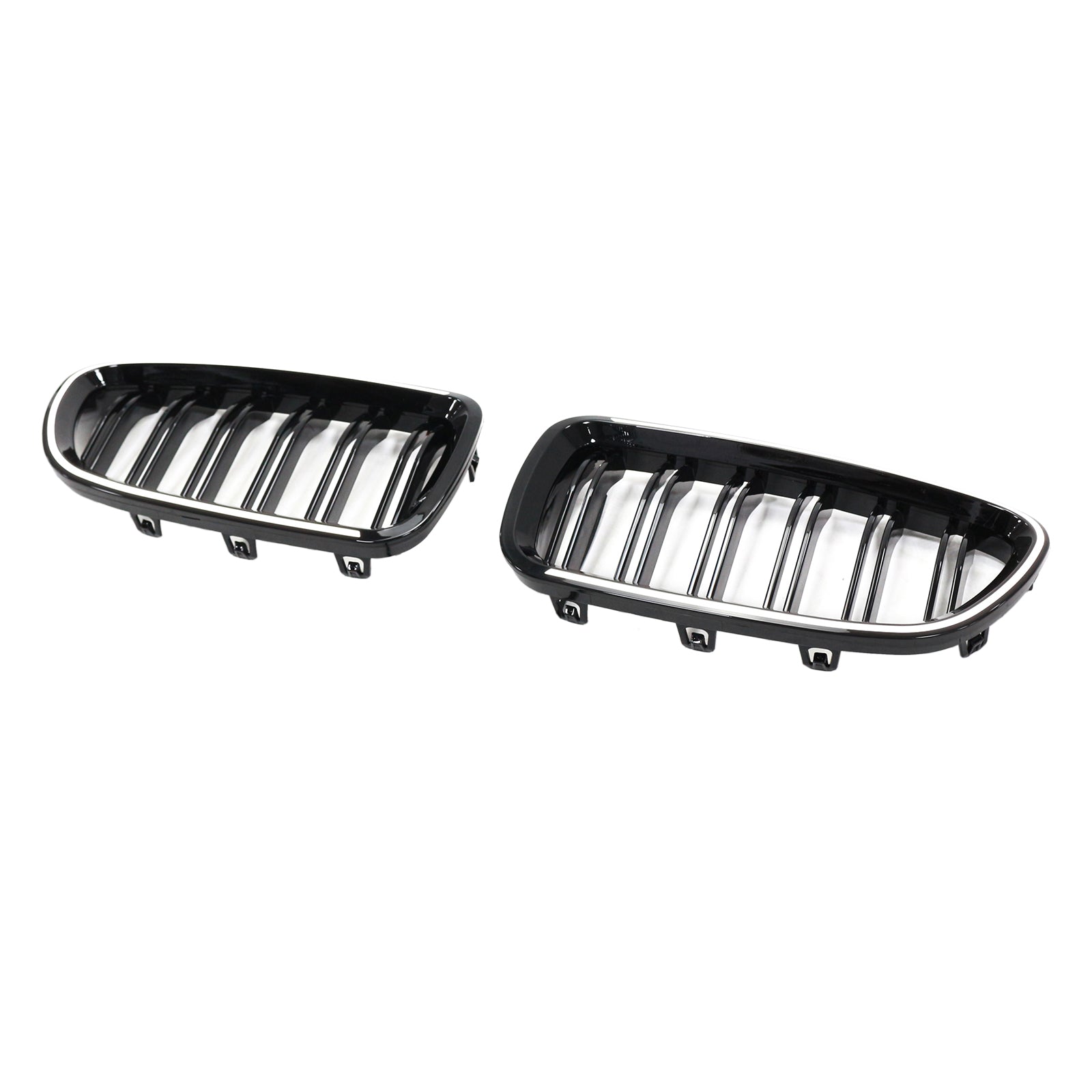 01.2009-10.2016 BMW 5-Series F10 Sedan Kidney Bumper Grille Grill Gloss Black 51137203203 51137203204