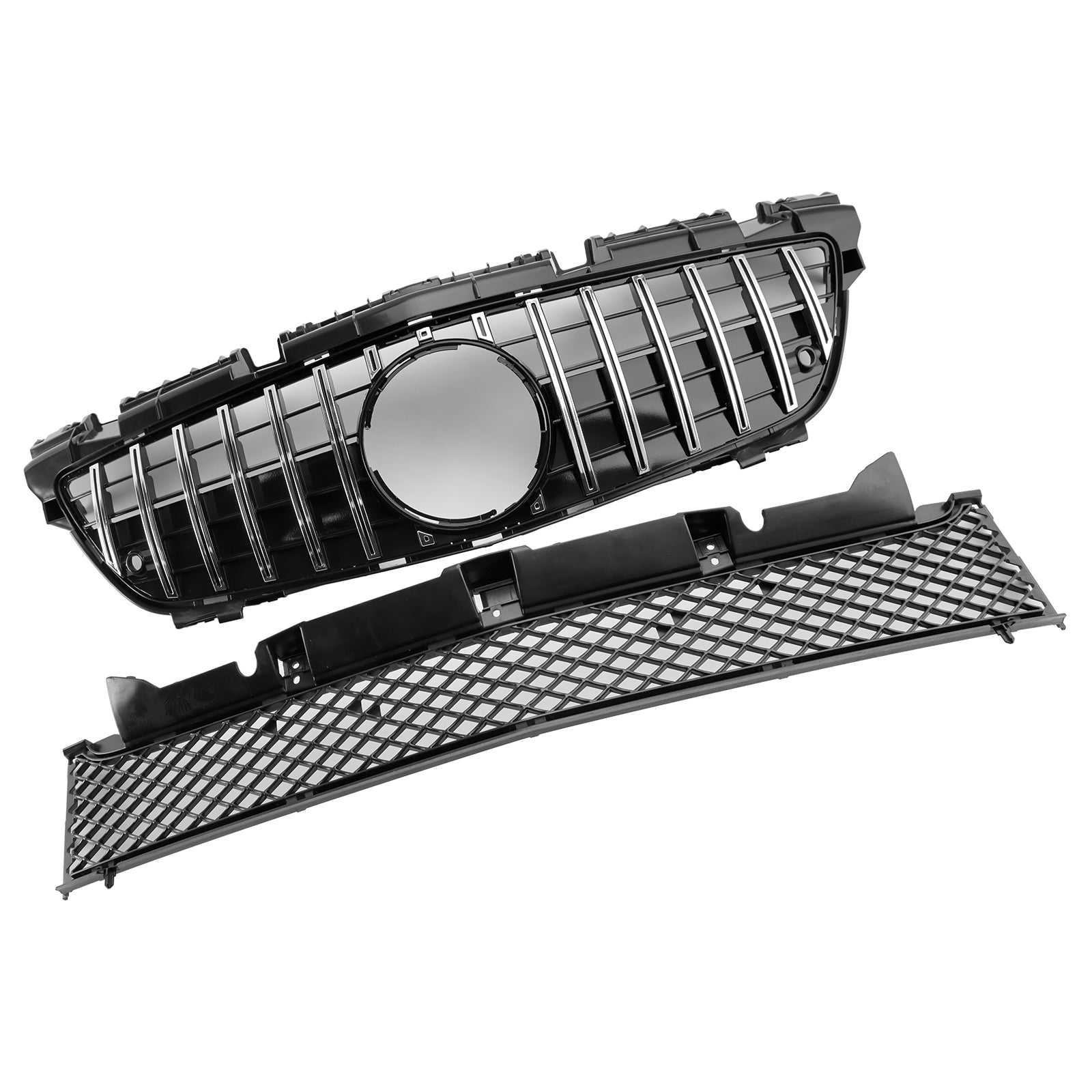 2011-2016 Mercedes-Benz SLK-Class R172 SLK55 Pre-Facelift Chrome Front Upper Lower Grille Fit Mercedes SLK-Class R172 SLK55