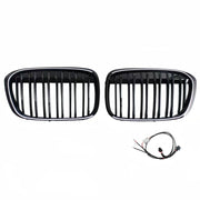 2016-2019 Fit BMW X1 F48 F49 Gloss Black Front Kidney Grill Grille Dual Line