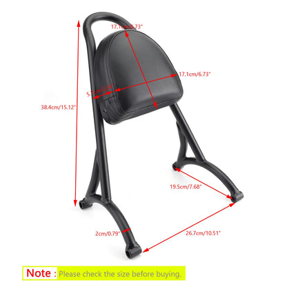 Sportster Iron Nightster 883 1200 XL Generic Sissy Bar Backrest w/Pad For