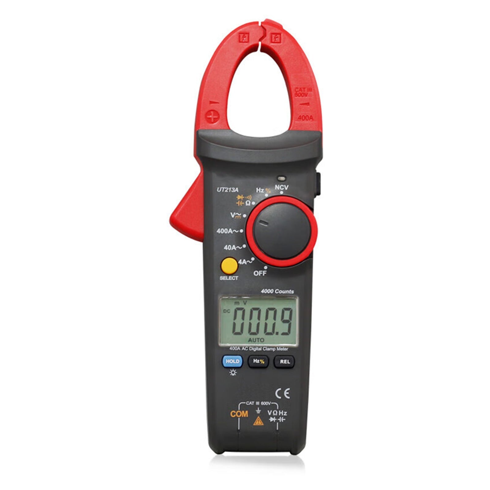 UT213A 400A Clamp Meter TRMS AC DC Current Voltage Resistance Capacitance Tester