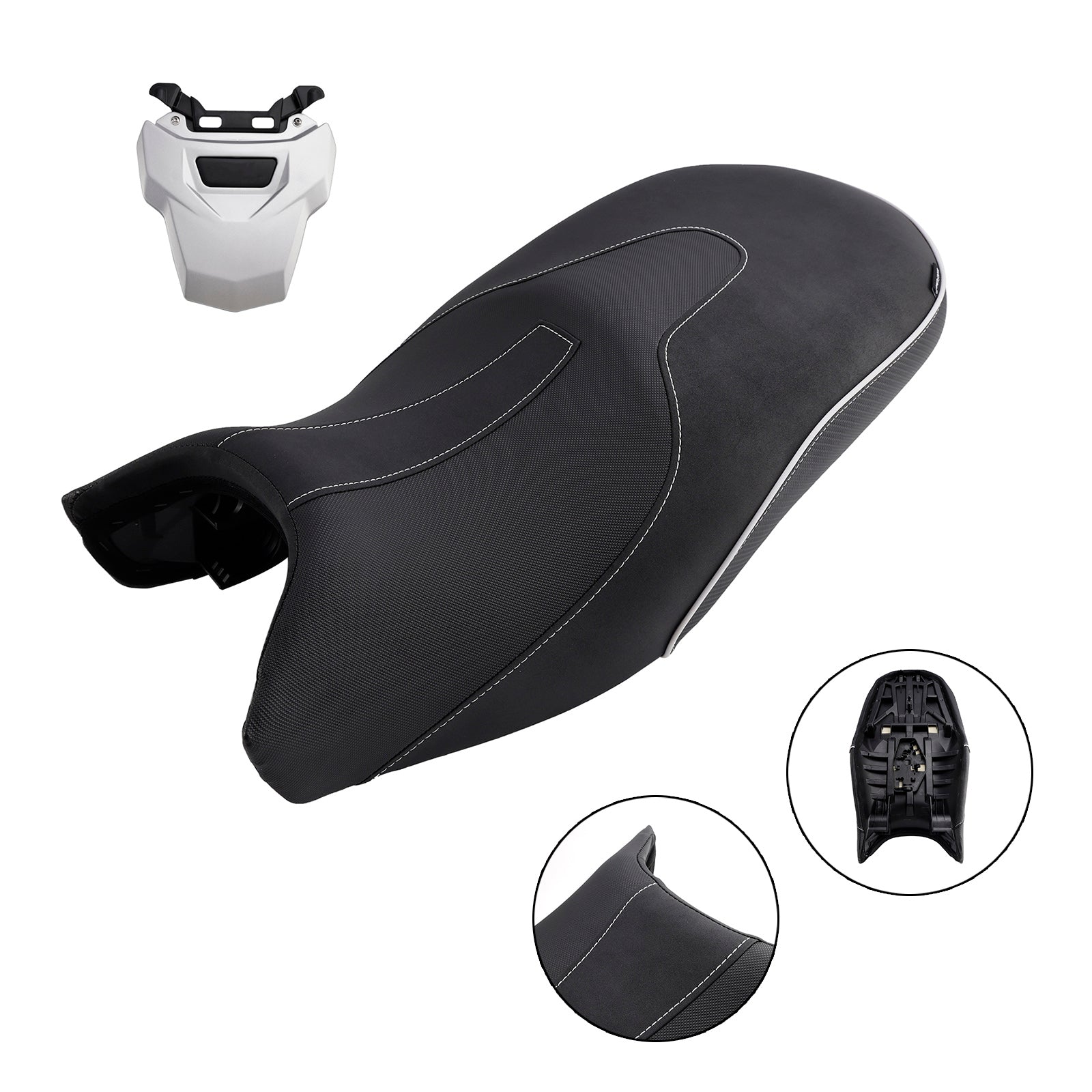 Rider Passenger Seat Front Rear Cushion Fit Black For Bmw R1200Gs 13-18 R1250Gs