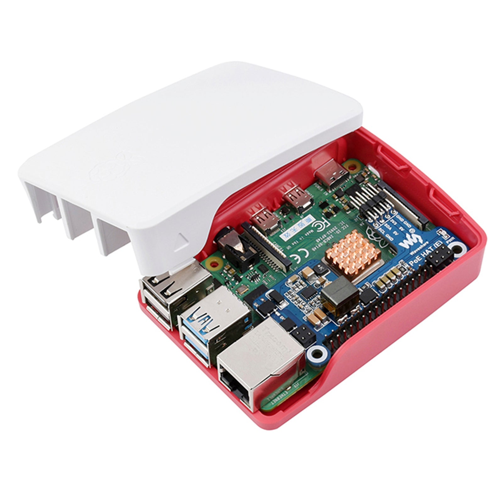 Raspberry Pi 4B/3B+ Ethernet Power Supply Expansion Board Poe Power Supply