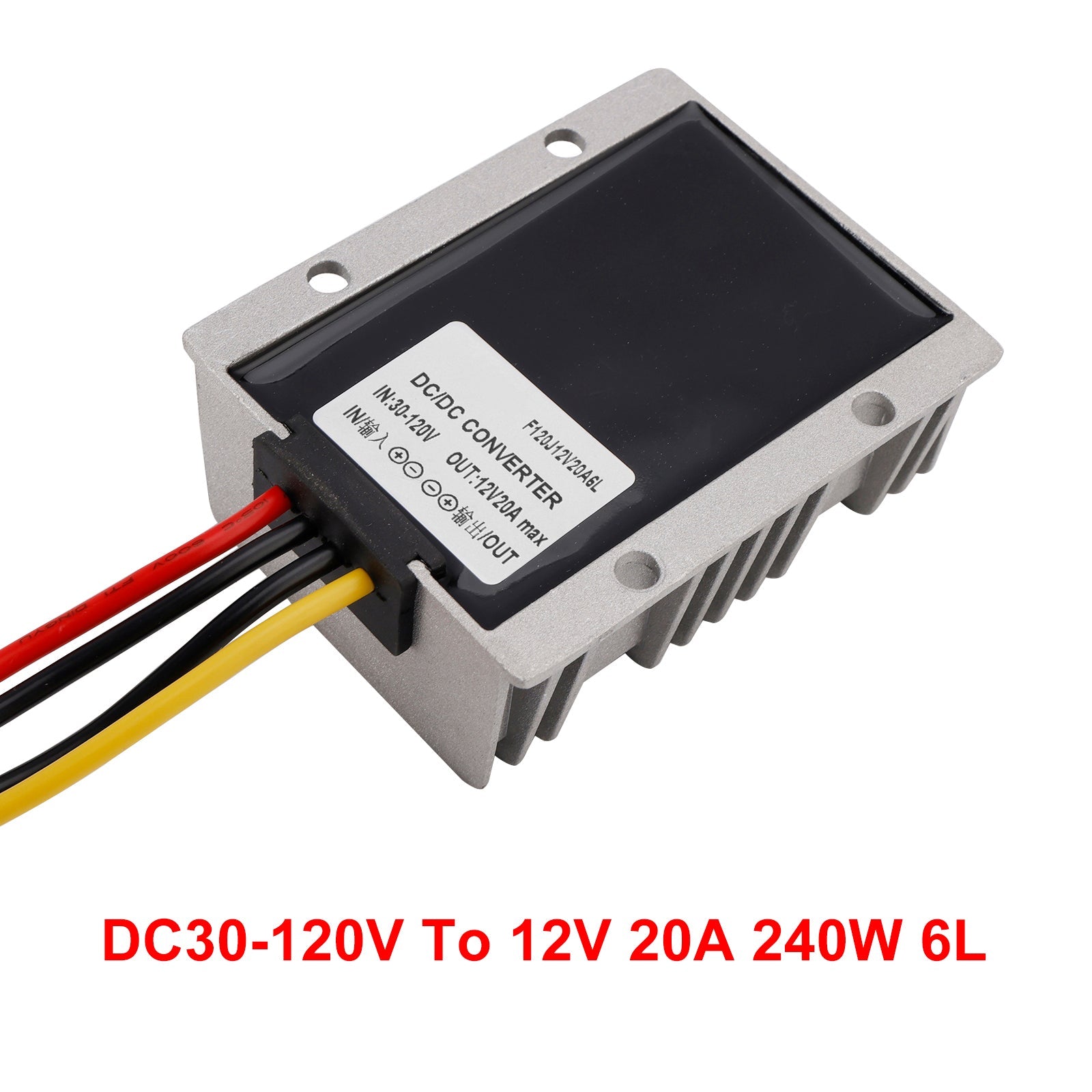 Waterproof DC 30-120V to 12V 20A 240W Step-Down Power Supply Converter Regulator