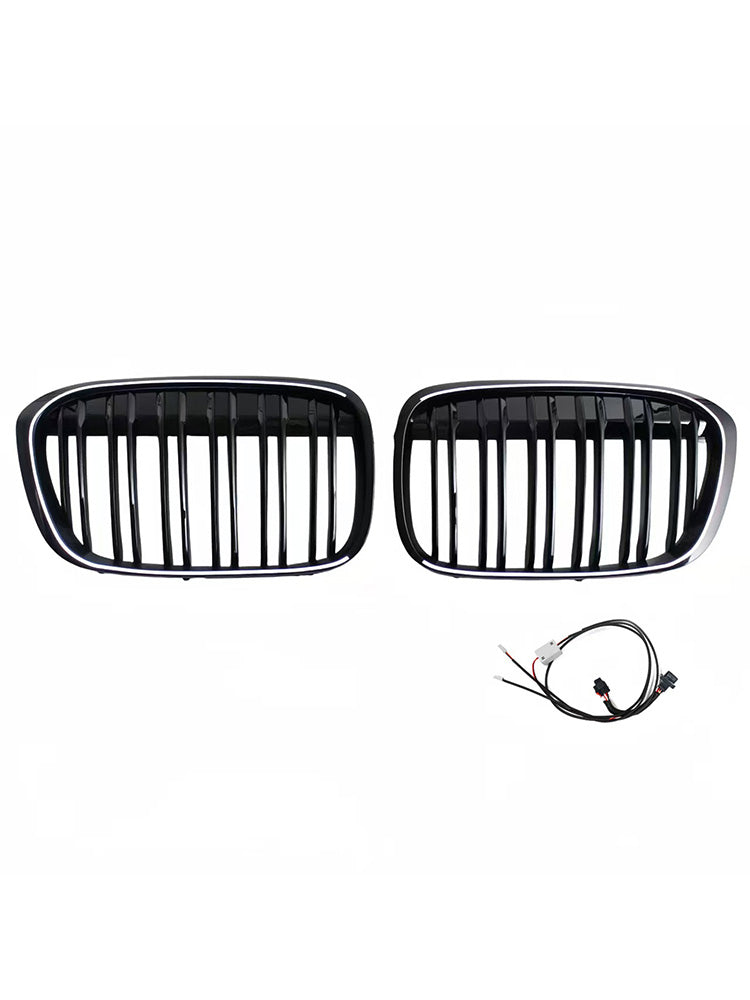 2016-2019 Fit BMW X1 F48 F49 Gloss Black Front Kidney Grill Grille Dual Line